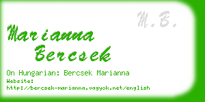 marianna bercsek business card